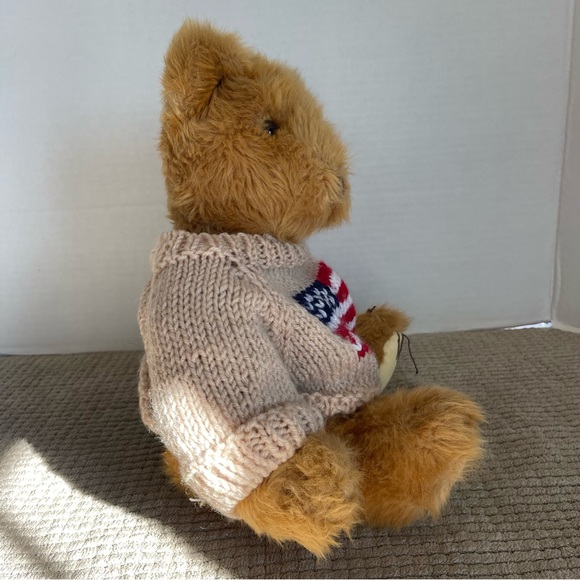 Russ Berry Yankee Doodle Teddy Bear Wearing American Flag Sweater - Picture 2 of 16